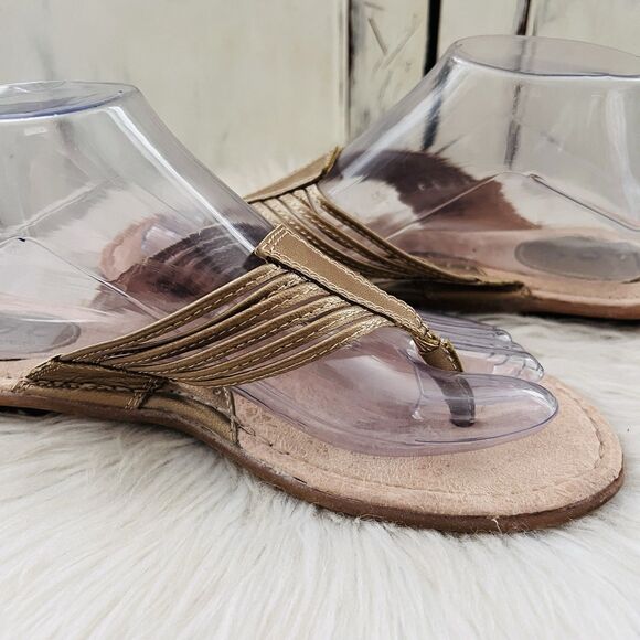 Boc Born Concepts Bronze Metallic Slip on Strappy Sandals - Size 9 EU40.5 - Picture 4 of 7